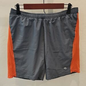 Mountain Hardwear Gray and Orange Athletic Shorts